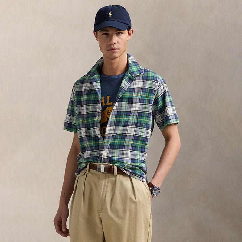 クラシック フィット マドラス キャンプ シャツ